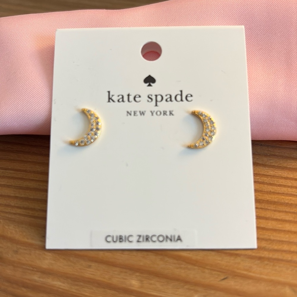 Kate Spade Gold Crescent Earrings NWT🌙